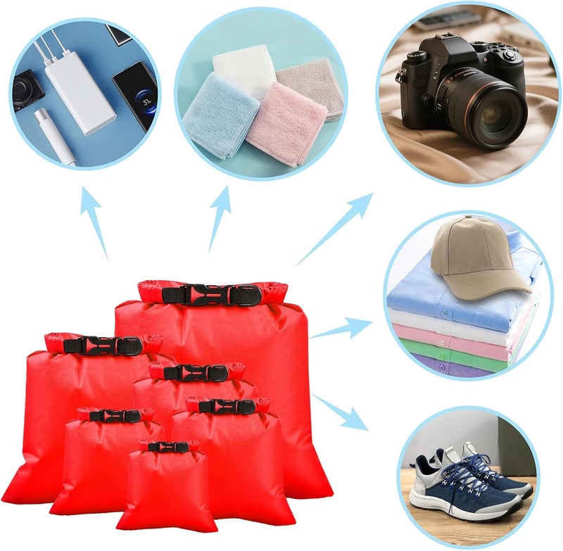 ILZAR Store 6PCS Dry Bags Waterproof, Lightweight Dry Bags for Kayaking Waterproof，Outdoor Waterproof Bag for Kayaking Hiking Boating Camping - Image 5